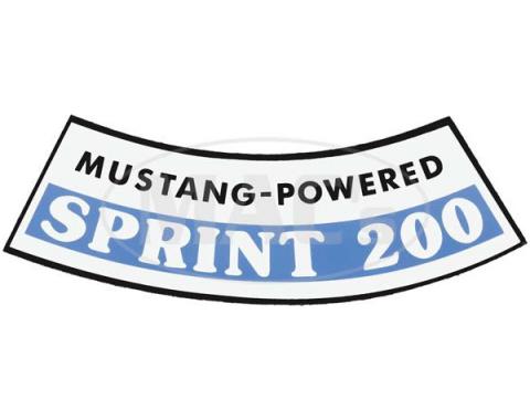 Ford Mustang Air Cleaner Decal - Sprint 200