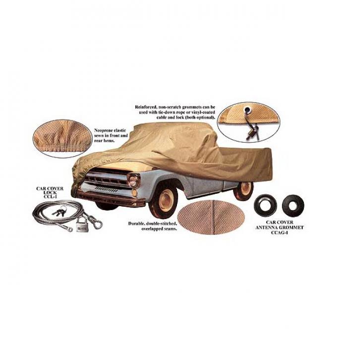 Pickup Truck Cover - Tan Flannel - Pickup With Standard Short Bed