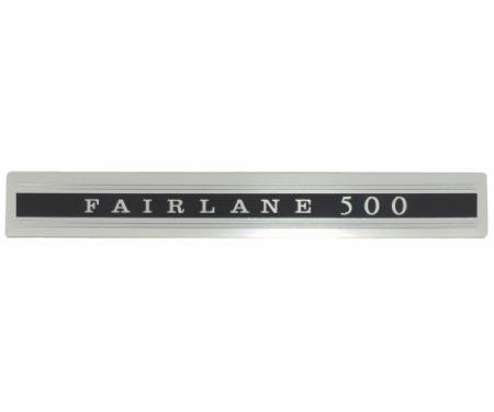 Fairlane 500 Door Panel Emblem, Peel And Stick, 1966