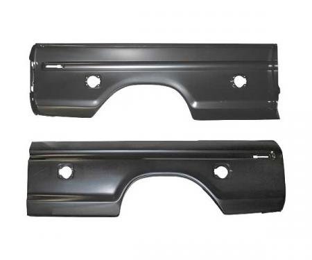 Ford Pickup Truck Pickup Box Side Outer Panel - 8' Styleside Bed - Left - With Dual Fuel Filler Openings