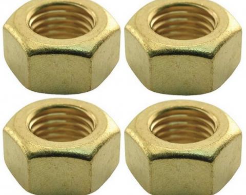 Exhaust Manifold Stud Nut - Brass - 7/16-20 - Ford FlatheadV8 Except 60 HP - 4 Cylinder Ford Model B