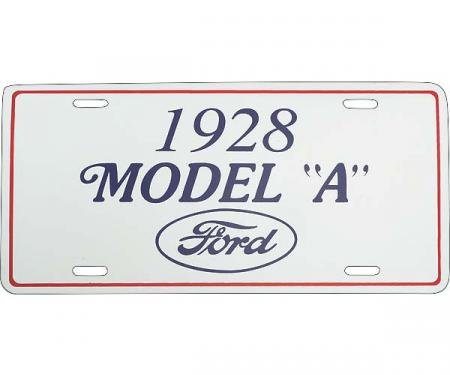 License Plate - 1928 Model A Ford In Blue