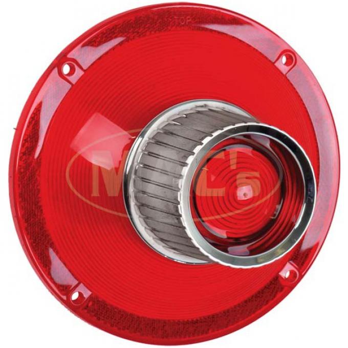 Tail Light Lens - Without Backup Lens - Bright Accent On Lens - Ford Except Galaxie 500 & 500XL