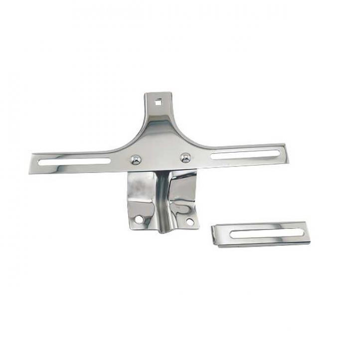 Front License Plate Bracket - Stainless Steel - Street Rod Item - Ford Deluxe