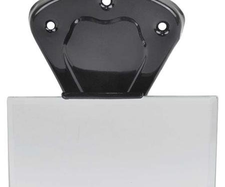 Model A Ford Inside Rear View Mirror Assembly - Closed CarsOnly - Black - With Beveled Glass