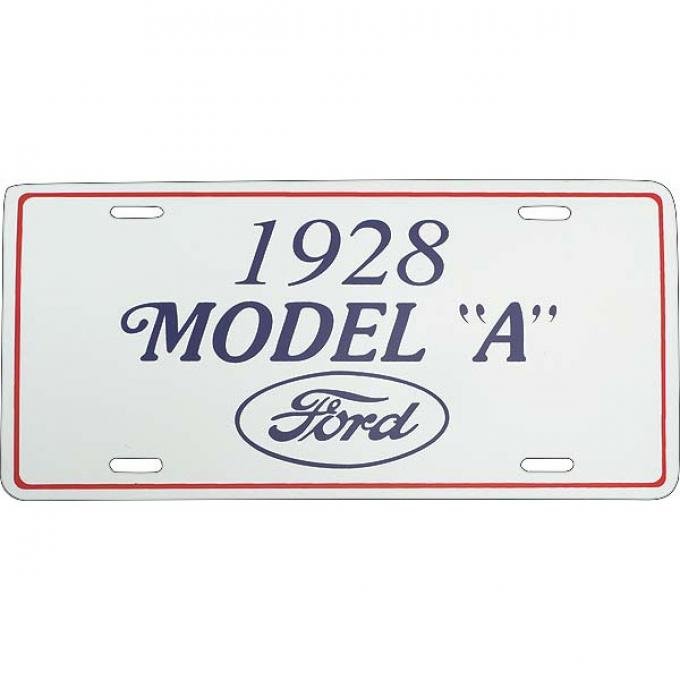 License Plate - 1928 Model A Ford In Blue