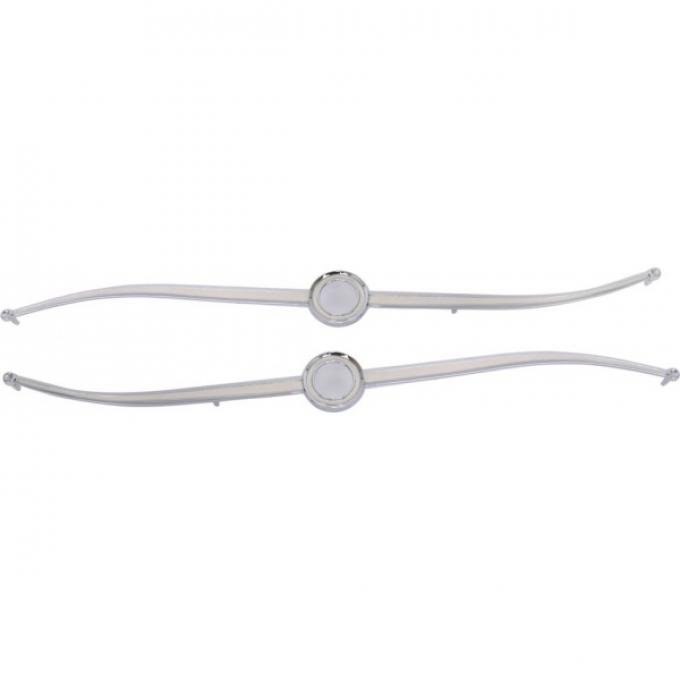 Ford Thunderbird Landau Bars, Chrome With White Painted Accents, 1966