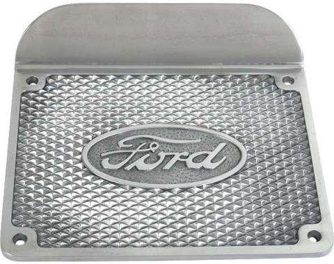 Model A Ford Step Plate - Ford Script In Oval - Aluminum - 6-1/2 X 8-1/2