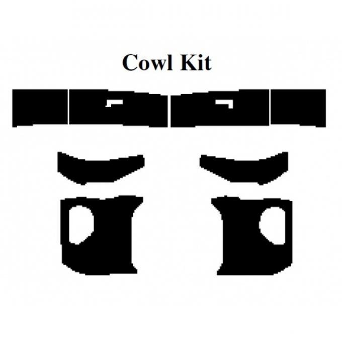 Insulation Kit, Cowl Kit, For Coupe, 1958-60