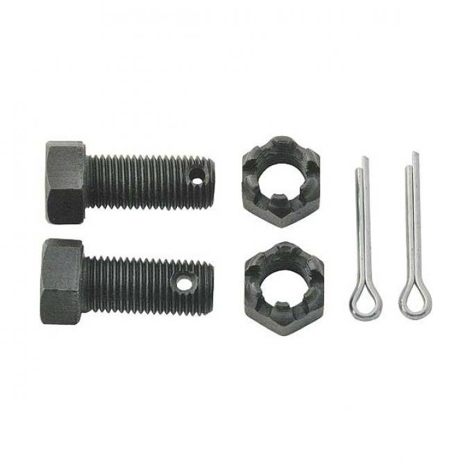 Front Radius Rod Mounting Kit - 6 Pieces, Includes Bolts, Castle Nuts & Cotter Pins - Ford