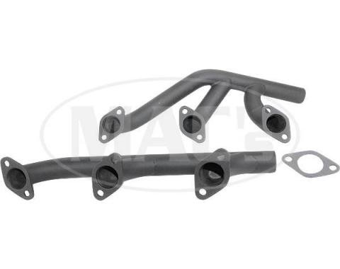 Tubular Exhaust Headers - Plain Steel - Flathead V8 - Ford & Mercury