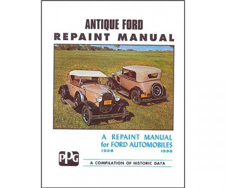 Antique Ford Repaint Manual - 36 Pages - Ditzler Paint Chips