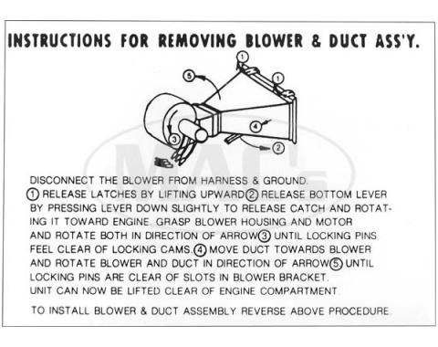 Heater Instruction Decal - Ford