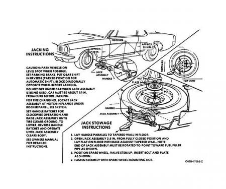 Ford Mustang Decal - Jack Instruction