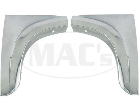 Fender Skirt Stone Guards - Polished Stainless Steel - For OEM Skirts Only - Ford