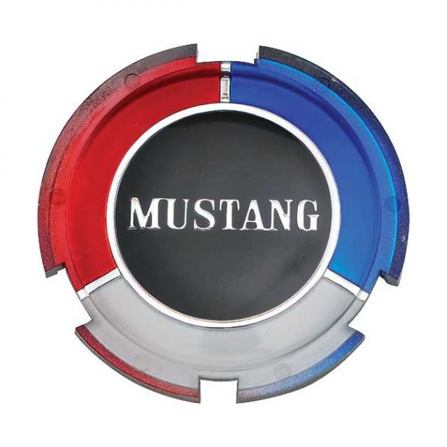 Ford Mustang Wheel Cover Spinner Insert Red & White & Blue With