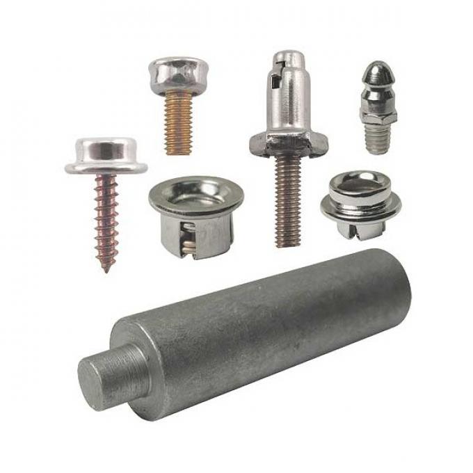 Model A Ford Side Curtain Fastener Set - Deluxe 2 Door Phaeton - 51 Piece Set