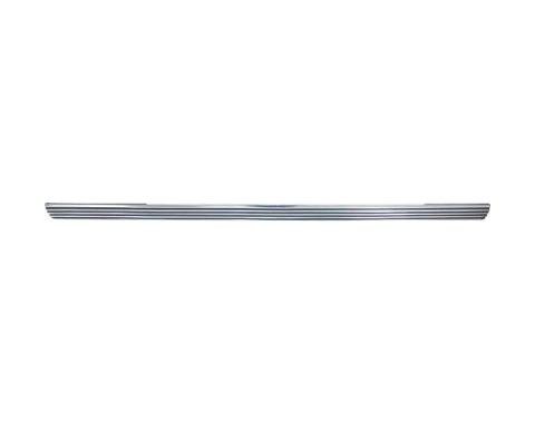 Ford Mustang Rocker Panel Moulding - Left - Polished Aluminum With Black Paint