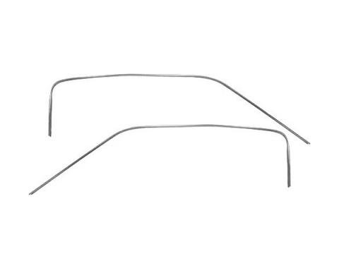 Ford Mustang Roof Drip Rail Mouldings - Bright Metal - Fastback