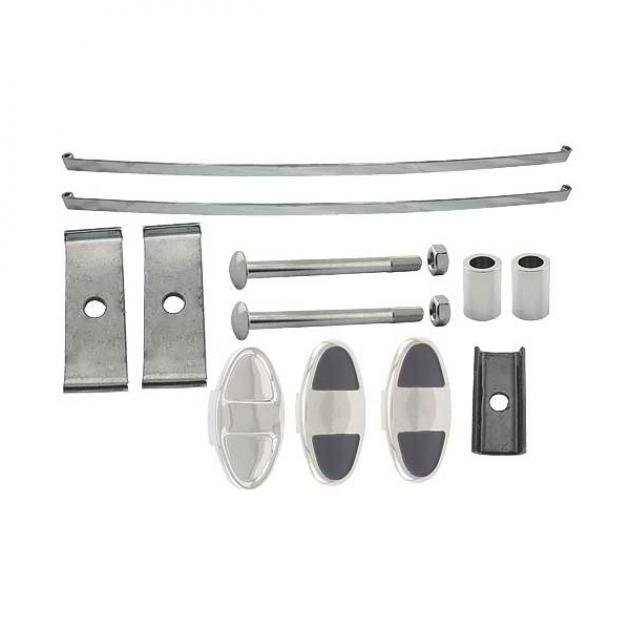 Model A Ford Front Bumper Master Kit Polished Stainless Steel Late