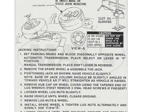 1976 Jack Instruction Decal