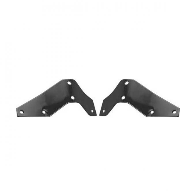 Ford Pickup Truck Front Bumper Bracket Set - Painted Black