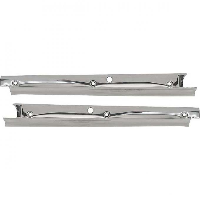 Model A Ford Windshield Vertical Garnish Mouldings - Stainless Steel - Coupe & Tudor & Fordor