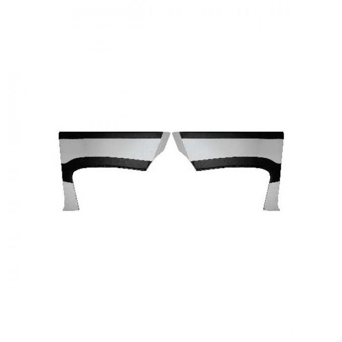 Upper Quarter Trim Panel Covers - White & Black Two Tone - Ford Crown Victoria - Body Style 64A or 64B