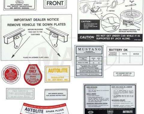Decal Kit - 1967 Mustang