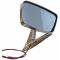 Mustang Amber LED Turn Signal Side Mirrors, Deluxe Style,  1967-1968