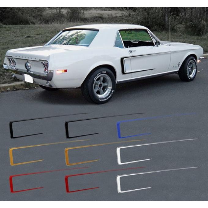 Ford Mustang Exterior Stripe Kit - C Stripe - Red Reflective