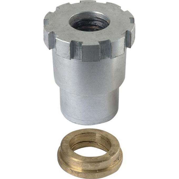 Model A Ford Water Pump Bushing & Pack Nut Set - Rear - Zinc