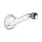 Window Crank Handle - Chrome With Black Knob - Front or Rear Windows