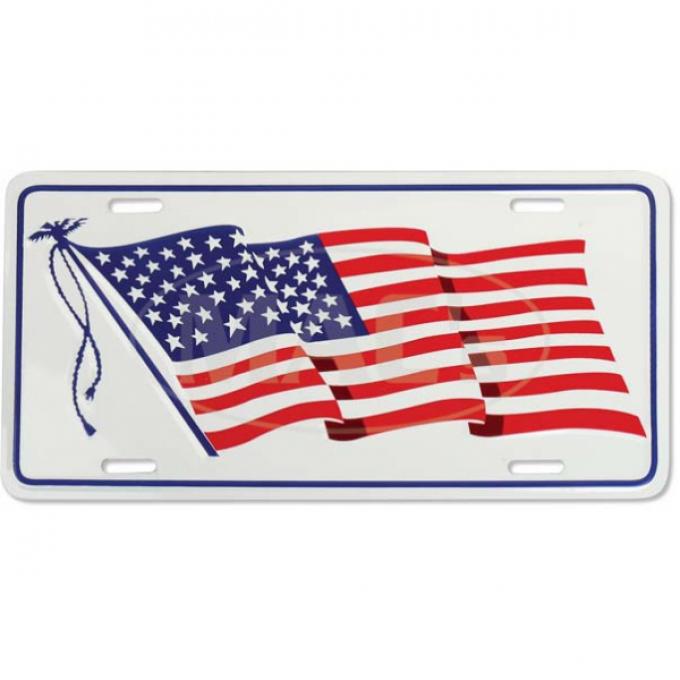 License Plate, American Flag