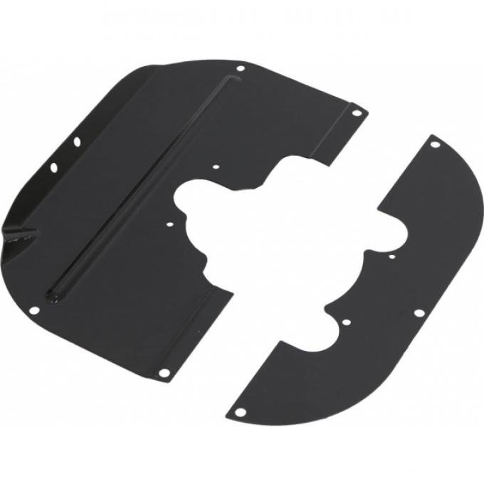 F-1/F-2/F-3 Pickup Steering Column/Floor Steel Cover Plates, Pair, 1948-1952