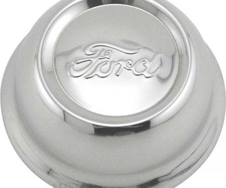 Model A Ford Hub Cap - Stainless Steel - Ford Script - Fits2-5/8 Rim Opening - Reproduction