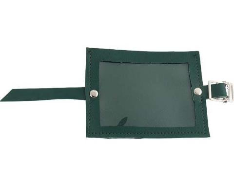 Registration Holder - Green Vinyl With A Clear Plastic Window - 3-3/4 X 5