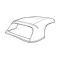 Ford Thunderbird Convertible Top, White Vinyl With Black Interior, 1956-57