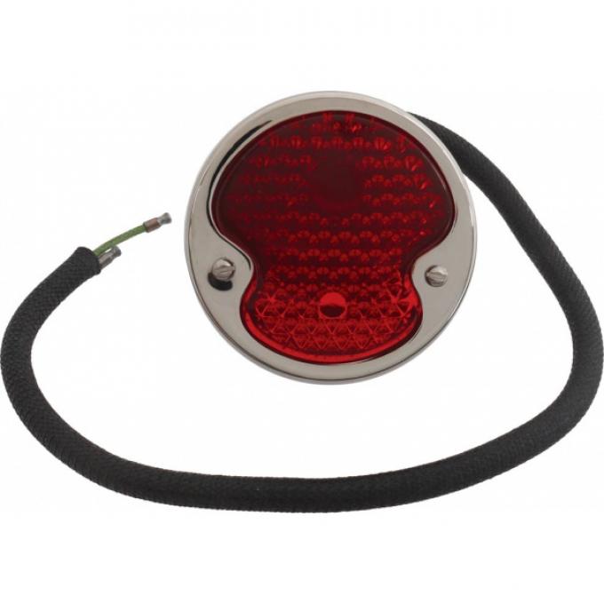 Tail Light Assembly - Ford 1932 Passenger - Red Lens - 6 & 12 Volt Bulbs - Left