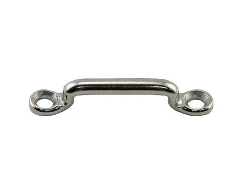 Door Check Strap Bracket - Footman Loop - Forged Steel - Nickel Plated - Ford