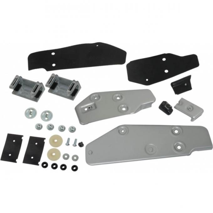 Door Glass Bracket and Stop Kit - Front and Rear - Left Side