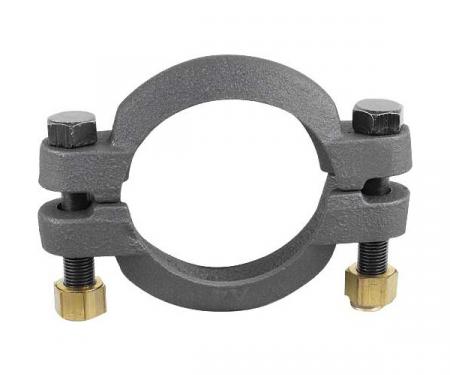 Model A Ford Muffler Exhaust Clamp - Fine Threaded - Baked Gray Cast Iron Finish - Authentic Appearance