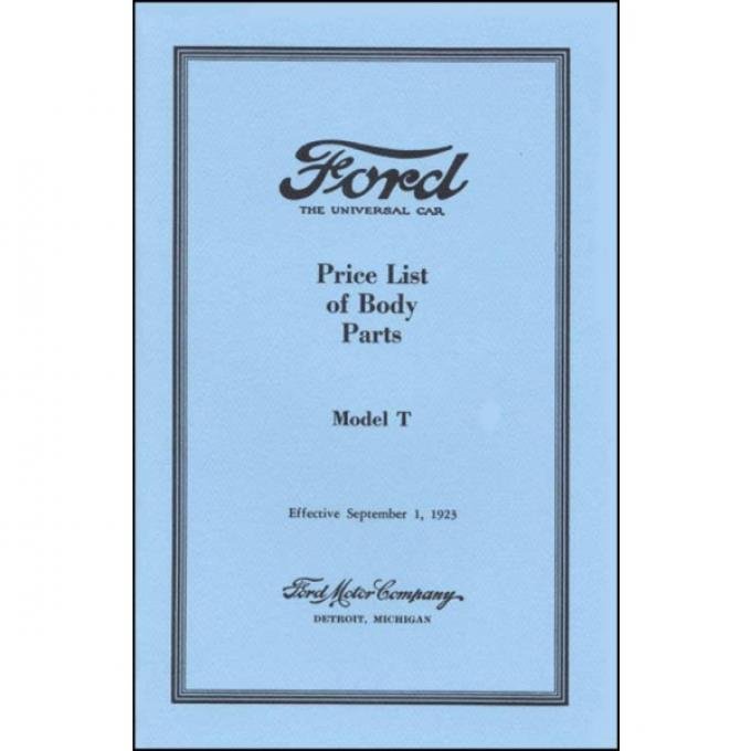 Body Parts List - 39 Pages - 13 Illustrations