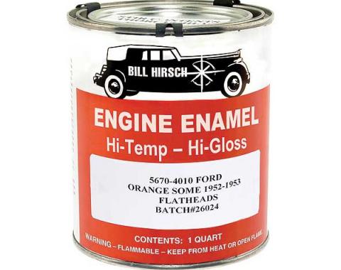 Engine Paint - High Gloss Enamel - Ford Flathead V8 Red-Orange - 1 Quart Can