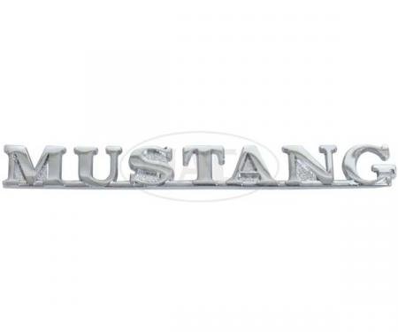 Ford Mustang Front Fender Nameplate - Mustang - 4-1/2 Long - Coupe & Convertible With Generator