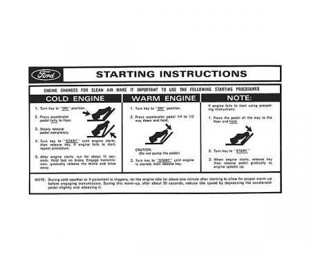 Sun Visor Sleeve Decal - Starting Instructions - Ford