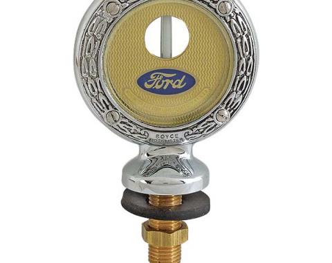 Model A Ford Moto-Meter - Chrome - Wreath Trim - Cap Is NotIncluded