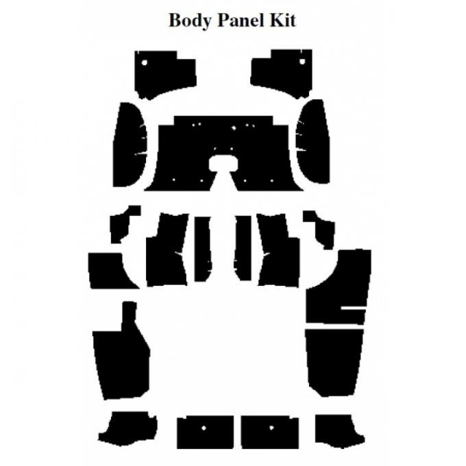 Insulation Kit, Body Panel Kit, For Convertible, 1964-66