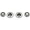 Ford Radio Knobs, Set, Chrome Plastic, Fairlane, Torino, Ranchero, Falcon, Comet, Cyclone, Montego, 1968-69