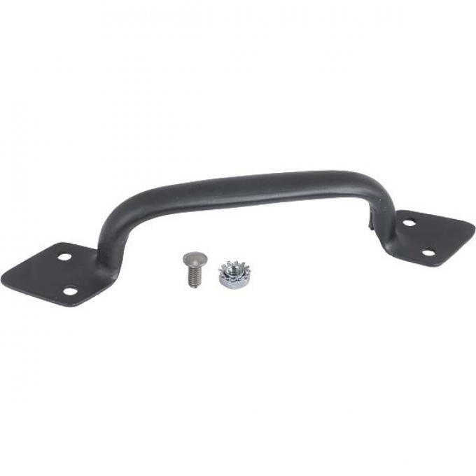 Hood Handles - Pressed Steel - Black - Ford Passenger